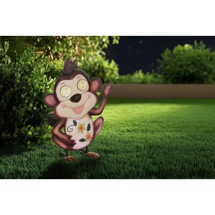Globo - LED saules gaismeklis 104xLED/3V IP44 300 mAh pērtiķis
