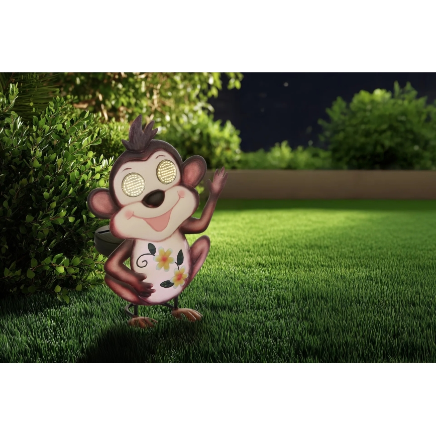 Globo - LED saules gaismeklis 104xLED/3V IP44 300 mAh pērtiķis