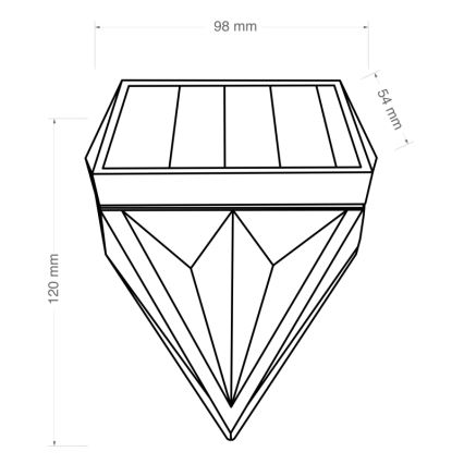 Globo - KOMPLEKTS 2x LED Saules enerģijas sienas lampa LED/0,5W/3V IP44