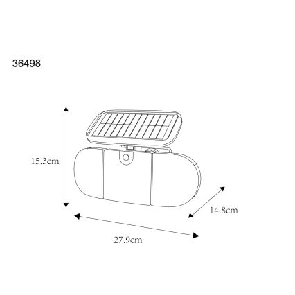 Globo - LED saules gaismeklis ar sensoru LED/3,7V IP44 2000 mAh