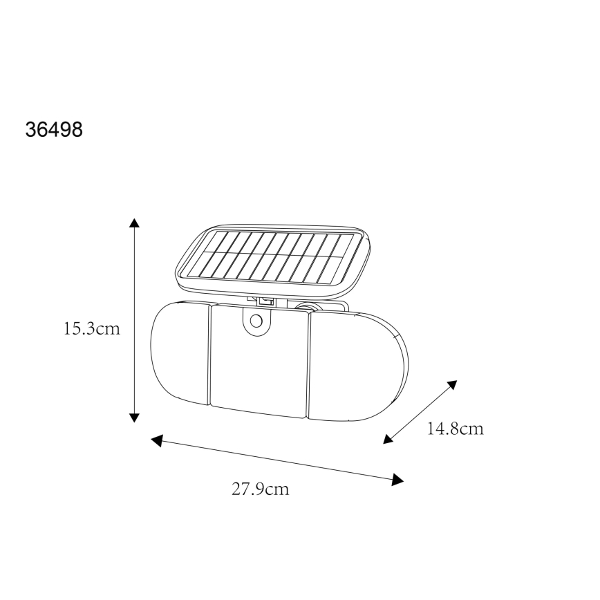 Globo - LED saules gaismeklis ar sensoru LED/3,7V IP44 2000 mAh