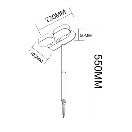 Globo - LED Saules enerģijas lampa ar sensoru LED/7,2W/3V IP44 1200 mAh