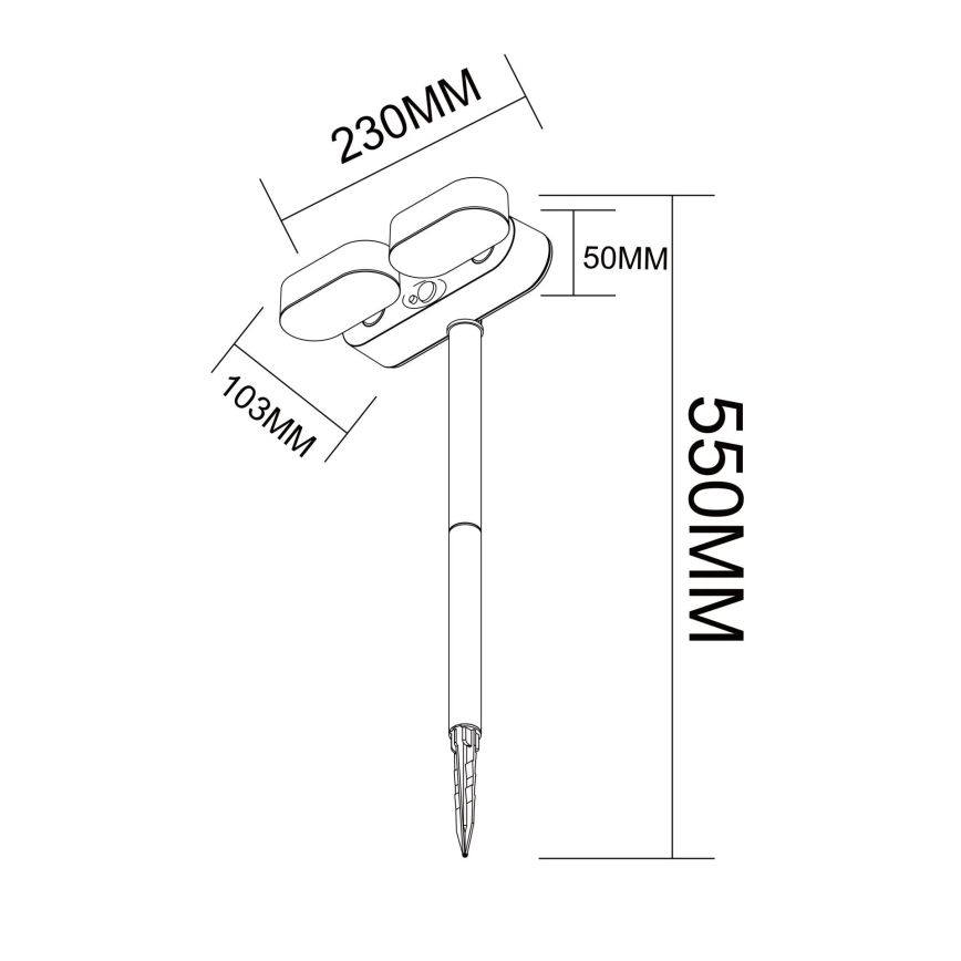 Globo - LED Saules enerģijas lampa ar sensoru LED/7,2W/3V IP44 1200 mAh