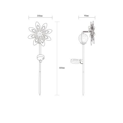 Globo - LED Saules enerģijas rotājums LED/0,02W/3V IP44