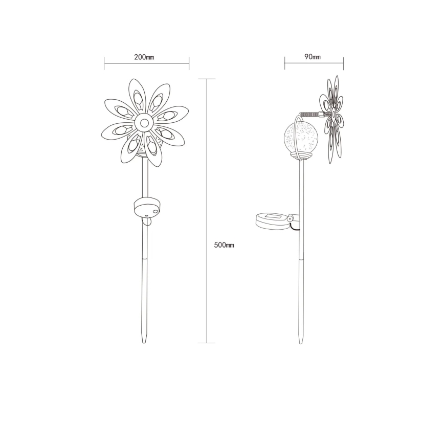 Globo - LED Saules enerģijas rotājums LED/0,02W/3V IP44