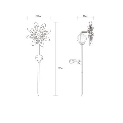 Globo - LED Saules enerģijas rotājums LED/0,02W/3V IP44