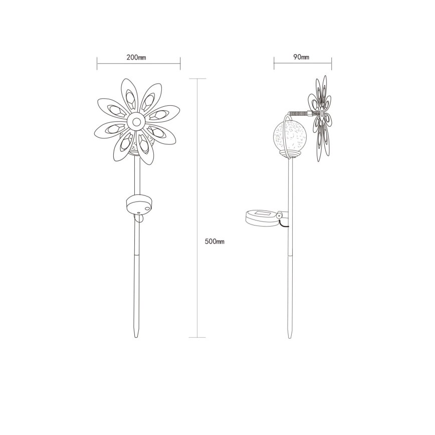 Globo - LED Saules enerģijas rotājums LED/0,02W/3V IP44
