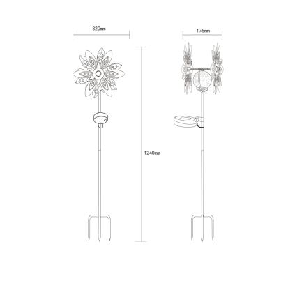 Globo - LED Saules enerģijas rotājums LED/0,02W/3V IP44
