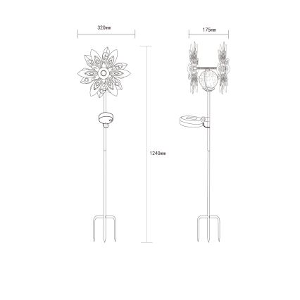 Globo - LED Saules enerģijas rotājums LED/0,02W/3V IP44