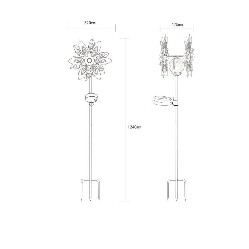 Globo - LED Saules enerģijas rotājums LED/0,02W/3V IP44