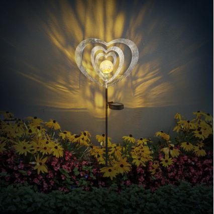 Globo - LED saules gaismeklis LED/3V IP44 300 mAh sudraba sirds