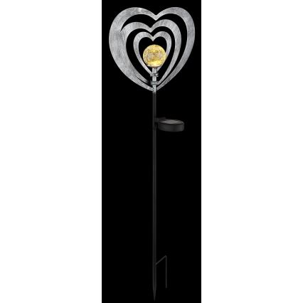 Globo - LED saules gaismeklis LED/3V IP44 300 mAh sudraba sirds