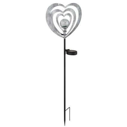 Globo - LED saules gaismeklis LED/3V IP44 300 mAh sudraba sirds