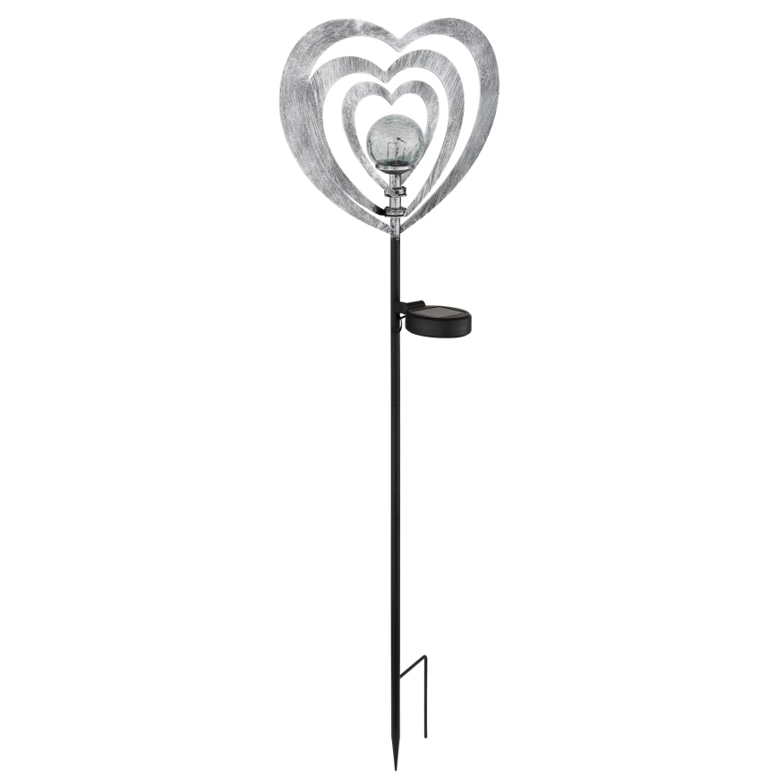 Globo - LED saules gaismeklis LED/3V IP44 300 mAh sudraba sirds
