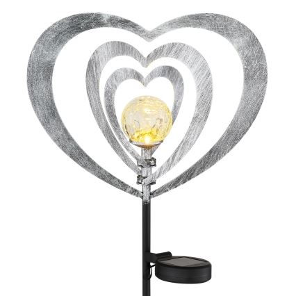 Globo - LED saules gaismeklis LED/3V IP44 300 mAh sudraba sirds