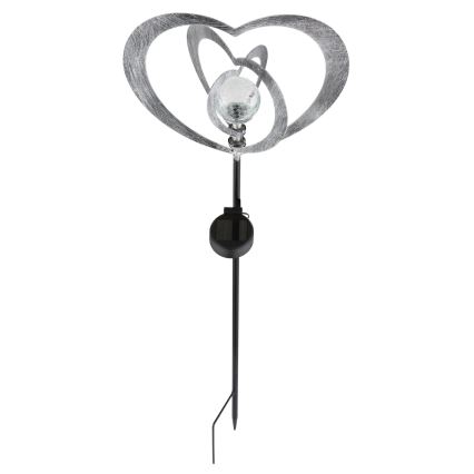 Globo - LED saules gaismeklis LED/3V IP44 300 mAh sudraba sirds