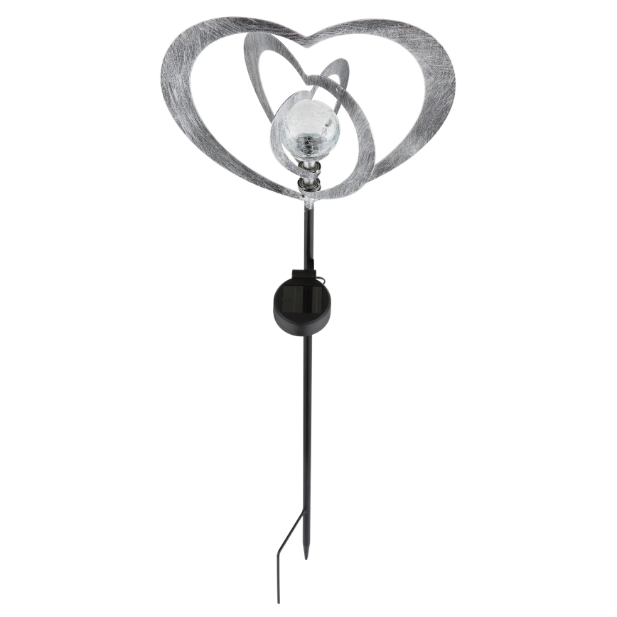 Globo - LED saules gaismeklis LED/3V IP44 300 mAh sudraba sirds