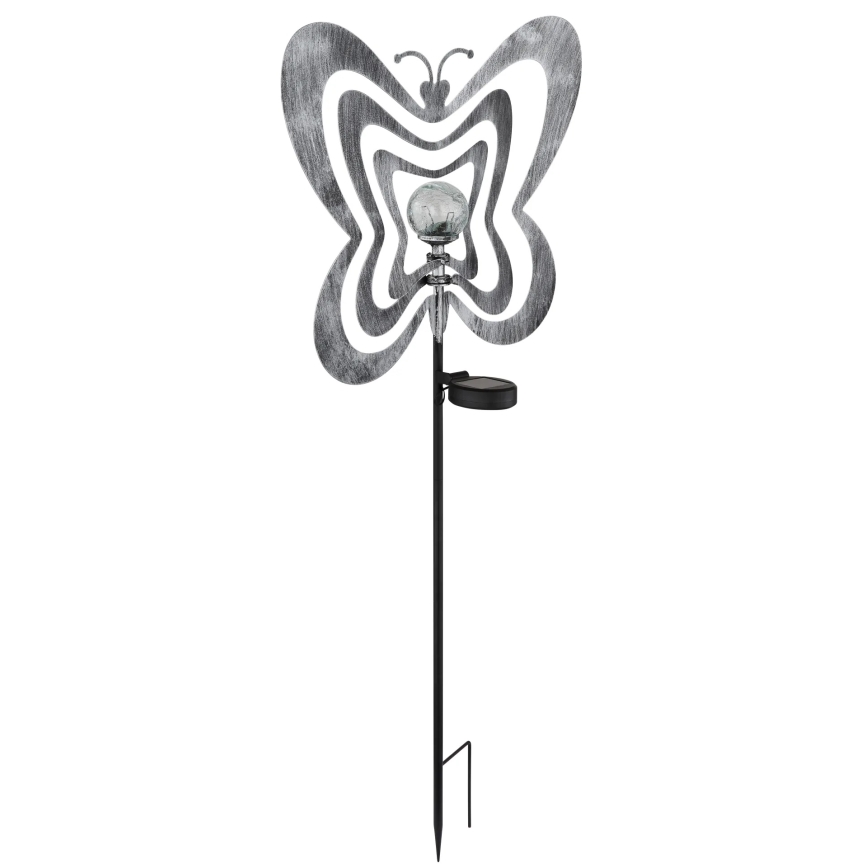 Globo - LED saules gaismeklis LED/3V IP44 300 mAh sudraba tauriņš