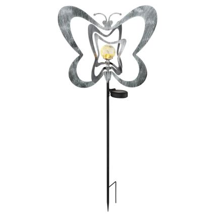Globo - LED saules gaismeklis LED/3V IP44 300 mAh sudraba tauriņš
