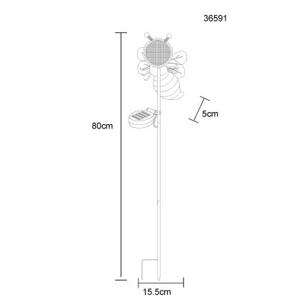 Globo - LED saules gaismeklis 200xLED/3V IP44 600 mAh bite