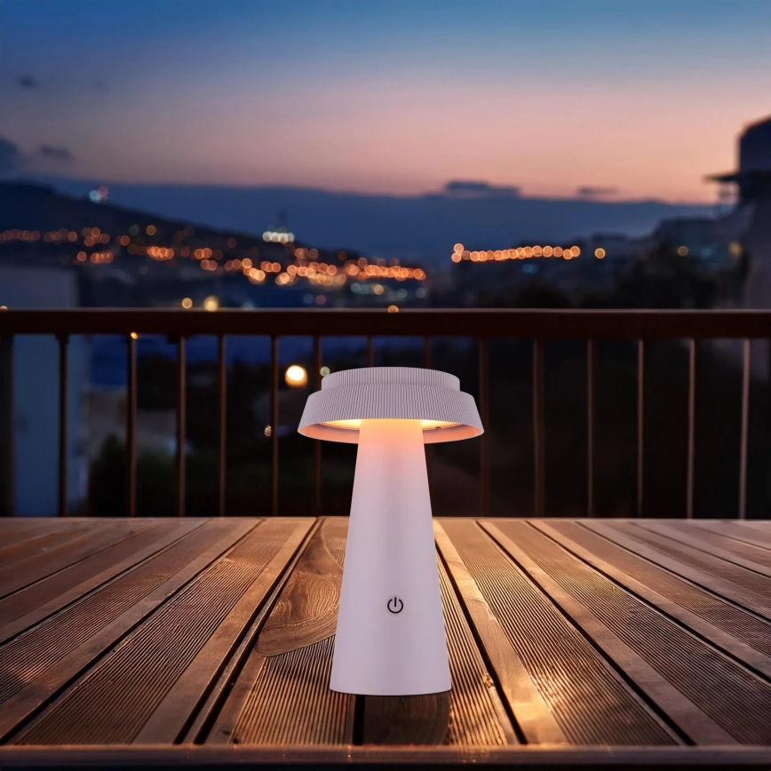 Globo - LED Aptumšojama saules enerģijas skārienvadāma lampa LED/4W/3,7W IP54 rozā