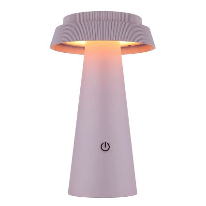 Globo - LED Aptumšojama saules enerģijas skārienvadāma lampa LED/4W/3,7W IP54 rozā