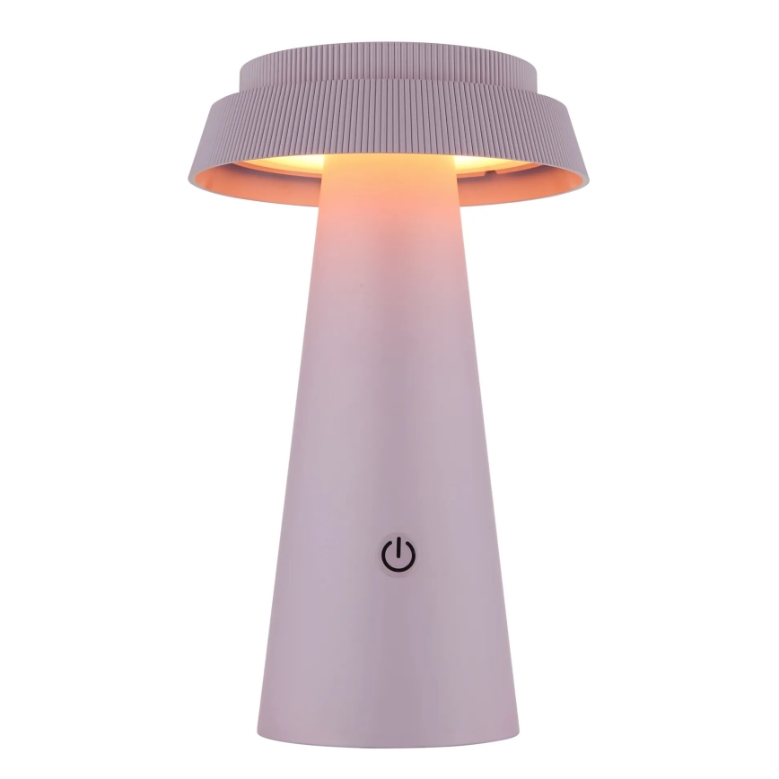 Globo - LED Aptumšojama saules enerģijas skārienvadāma lampa LED/4W/3,7W IP54 rozā