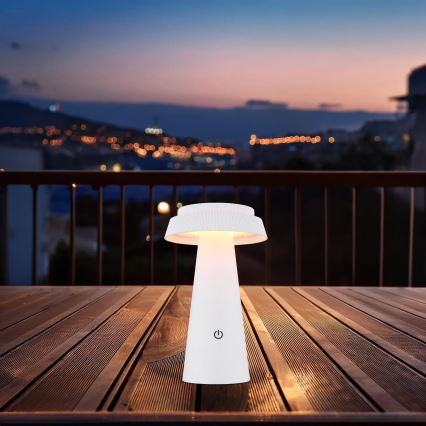 Globo - LED Aptumšojama saules enerģijas skārienvadāma lampa LED/4W/3,7W IP54 balta