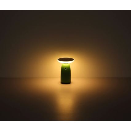 Globo - LED Aptumšojama saules enerģijas skārienvadāma lampa LED/10W/3,7V IP54 3600 mAh zaļa