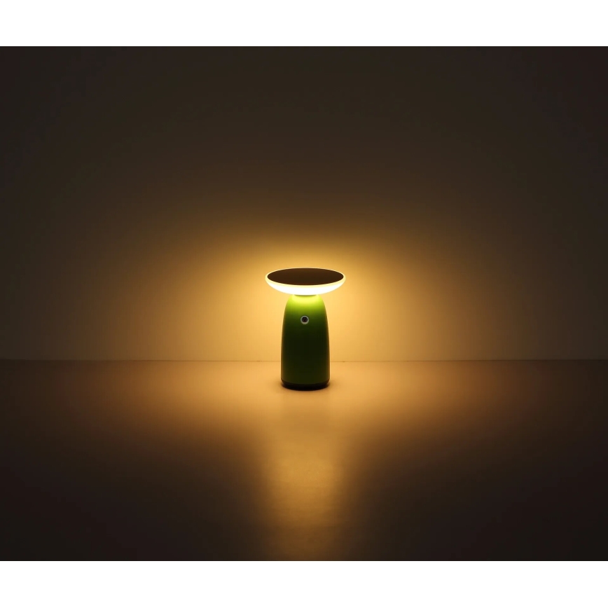Globo - LED Aptumšojama saules enerģijas skārienvadāma lampa LED/10W/3,7V IP54 3600 mAh zaļa