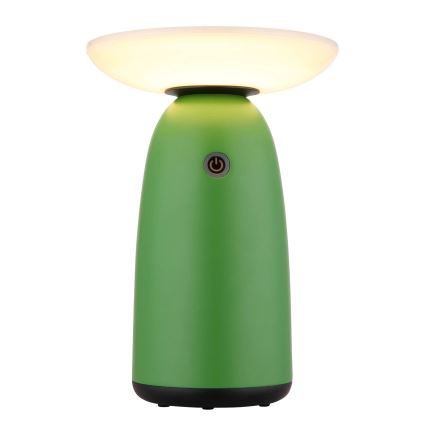 Globo - LED Aptumšojama saules enerģijas skārienvadāma lampa LED/10W/3,7V IP54 3600 mAh zaļa