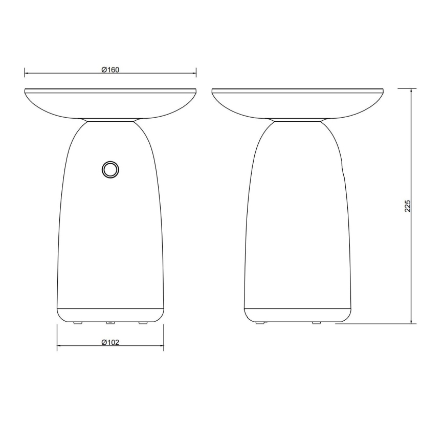 Globo - LED Aptumšojama saules enerģijas skārienvadāma lampa LED/10W/3,7V IP54 3600 mAh zaļa