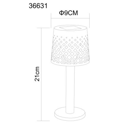 Globo - LED Saules enerģijas lampa LED/0,06W/3,2V 3000K IP44 melna