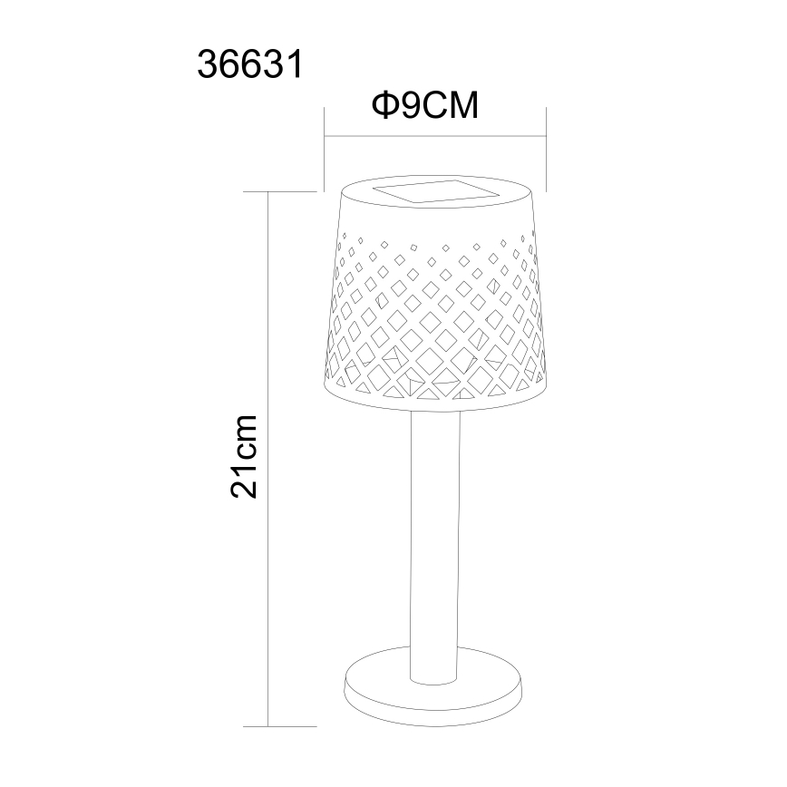 Globo - LED Saules enerģijas lampa LED/0,06W/3,2V 3000K IP44 melna