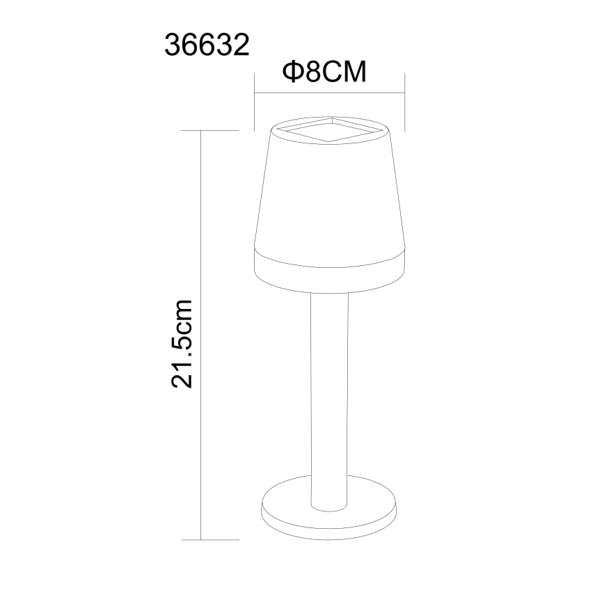 Globo - LED Saules enerģijas lampa LED/0,5W/3,2V 3000K IP44 melna