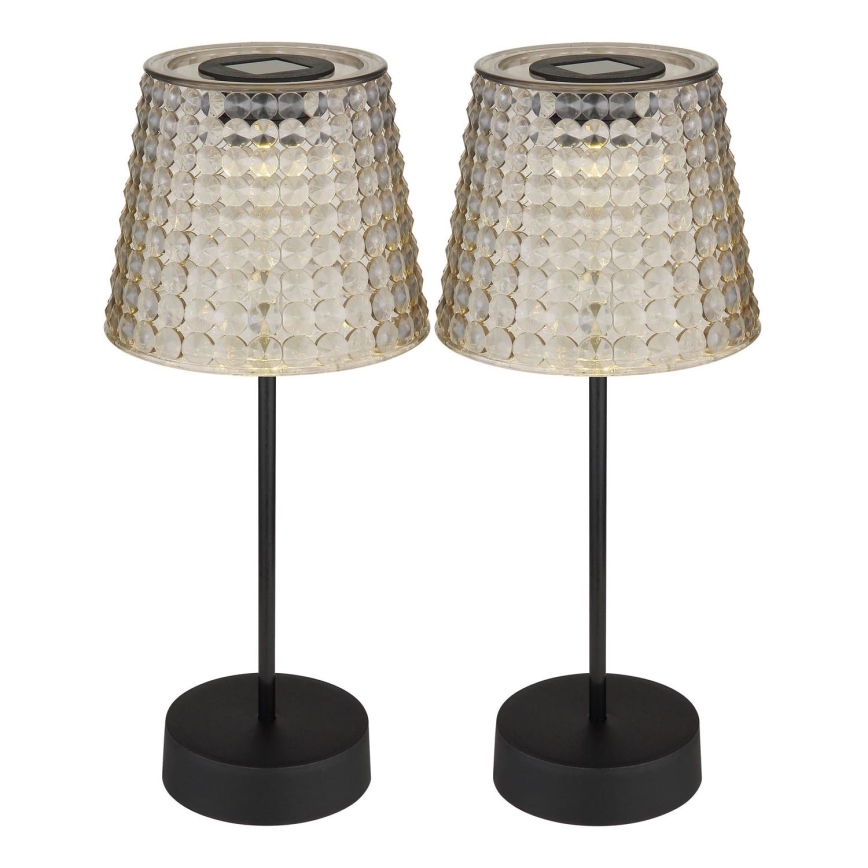 Globo 36634-2S - KOMPLEKTS 2x LED Saules enerģijas lampa SOLAR LED/0,06W/3V IP44 40 mAh pelēka