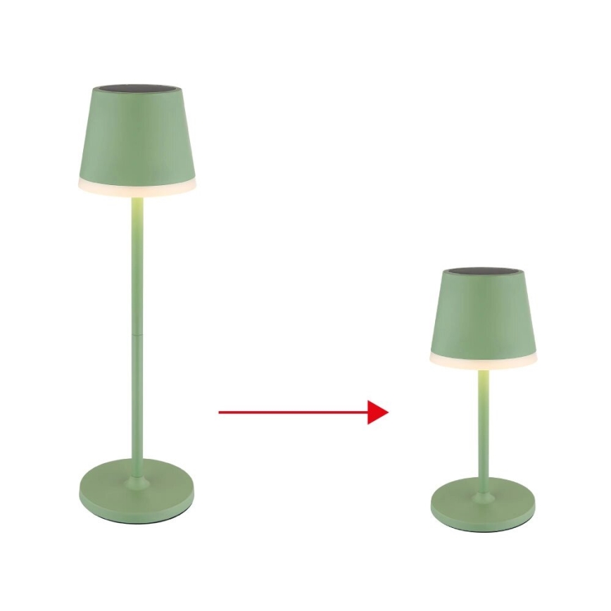 Globo - LED Saules enerģijas lampa LED/0,06W/3V 3000K IP44 1200 mAh zaļa