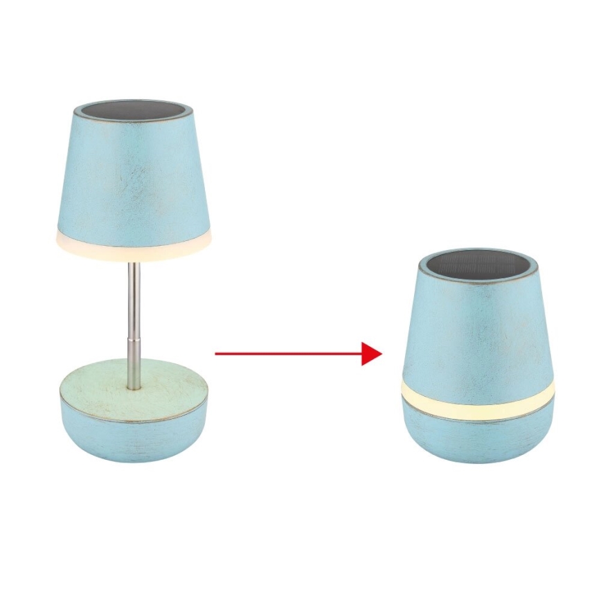 Globo - LED Saules enerģijas lampa 10xLED/0,06W/3V IP44 zila