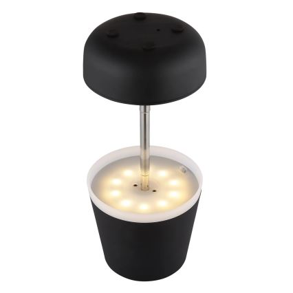 Globo - LED Saules enerģijas lampa 10xLED/0,06W/3V IP44 melna