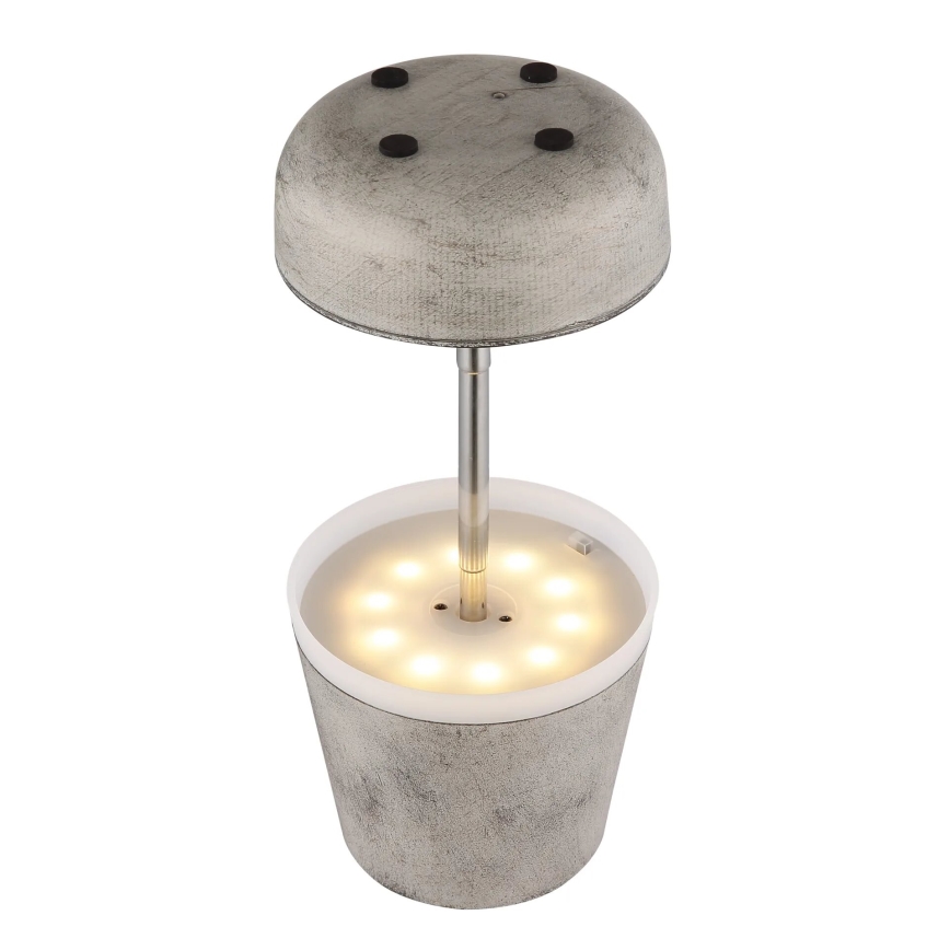 Globo - LED Saules enerģijas lampa 10xLED/0,06W/3V IP44 pelēka