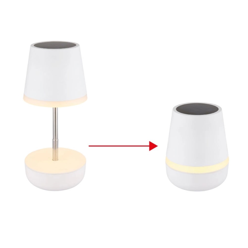 Globo - LED Saules enerģijas lampa 10xLED/0,06W/3V IP44 balta
