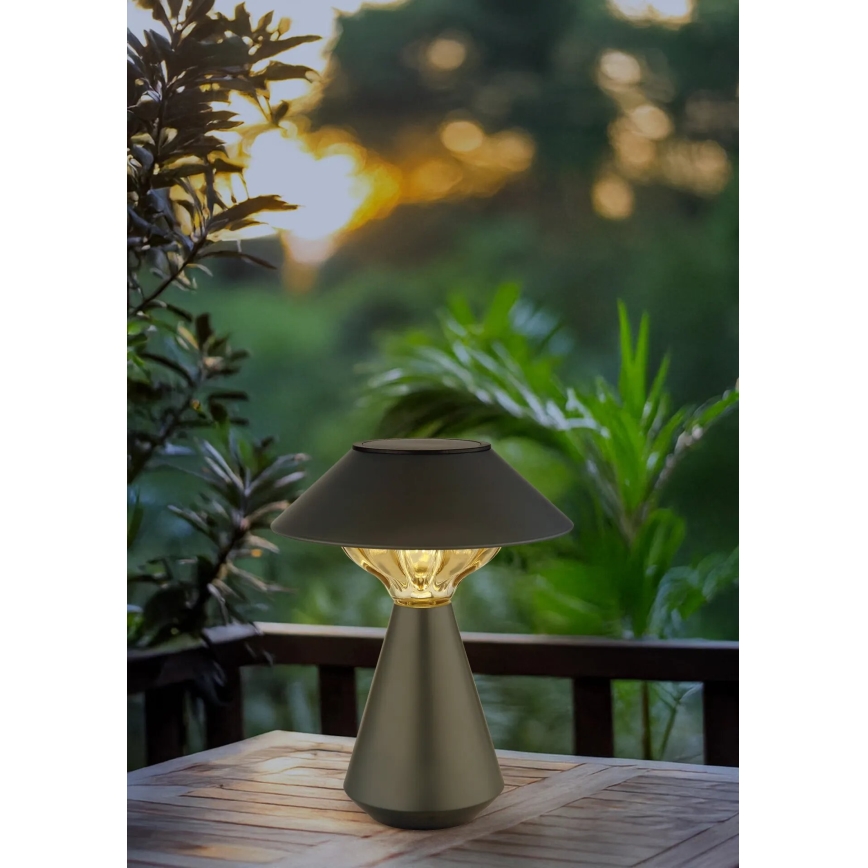 Globo - LED Saules enerģijas lampa 10xLED/0,06W/1,2V IP44 melna