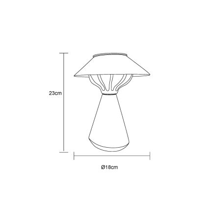 Globo - LED Saules enerģijas lampa 10xLED/0,06W/1,2V IP44 melna
