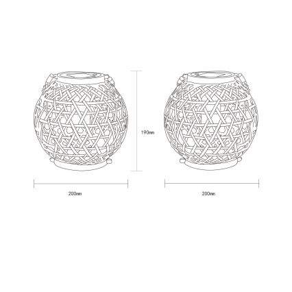Globo - LED Saules enerģijas lampa LED/0,02W/3V IP44