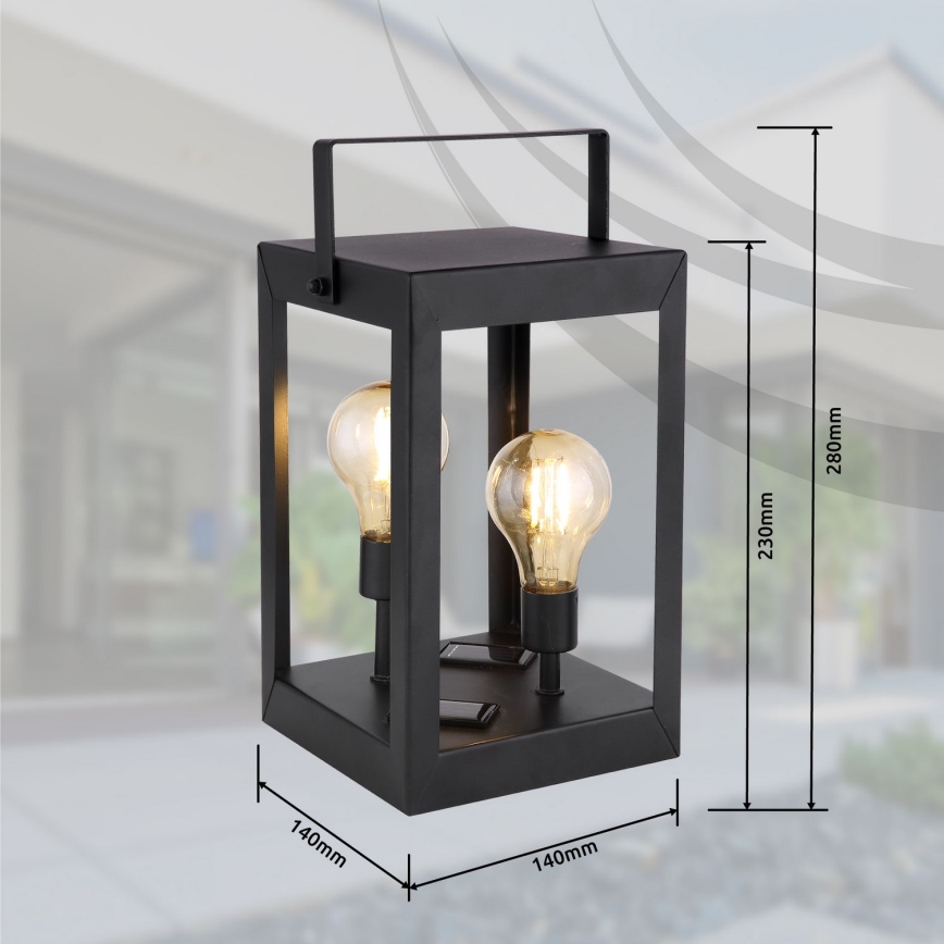 Globo - LED Saules enerģijas lampa 2xLED/0,06W/3V IP44