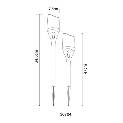 Globo - LED Saules enerģijas lampa LED/2,4W/3V 1600K IP44