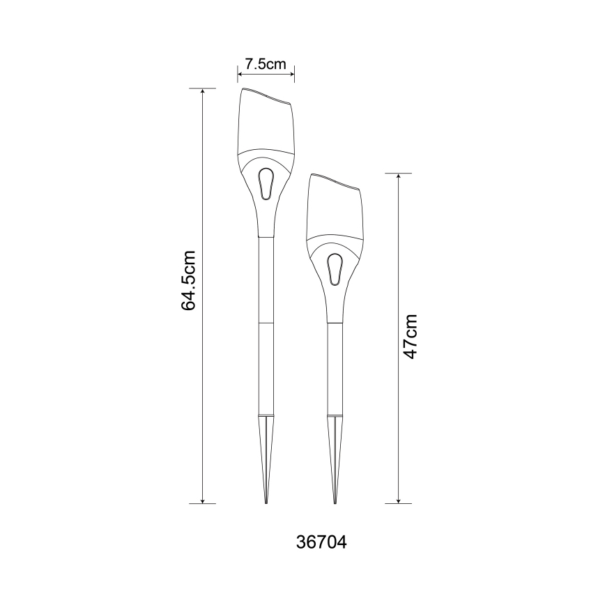 Globo - LED Saules enerģijas lampa LED/2,4W/3V 1600K IP44