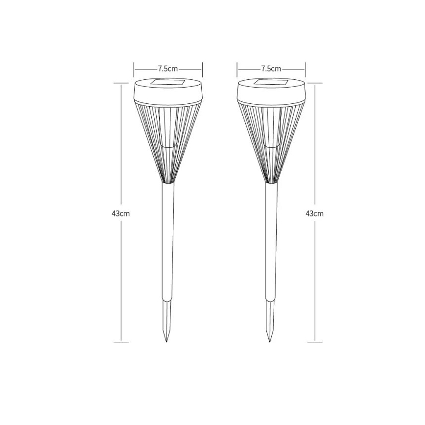 Globo - KOMPLEKTS 2x LED Saules enerģijas lampa LED/0,1W/1,2V IP44 300 mAh