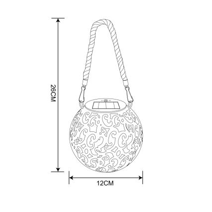 Globo - LED saules gaismeklis LED/0,06W/3,2V IP44 200 mAh