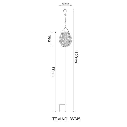 Globo - LED Saules enerģijas lampa 3in1 LED/0,06W/3,2V 3000K IP44